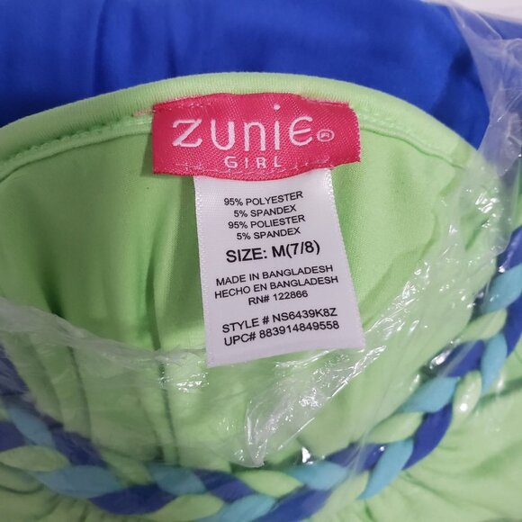 NWT Zunie Girl 2 Pack Knit Dress Blue and Green -‎ Size Medium - Picture 4 of 9